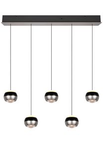 Trio LED-H&auml;ngeleuchte Orbit Schwarz/Nickelfarben max. 8 W
