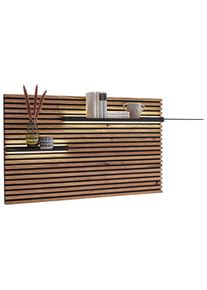 Sch&ouml;ner Wohnen Sch&ouml;ner Wohnen Wandpaneel, Eichefarben, Holz, Glas, Kerneiche, massiv, 163x78x24 cm, Goldenes M, Dgm, Holzm&ouml;bel, Wohnw&auml;nde Holz, Wohnwand Serien Holz