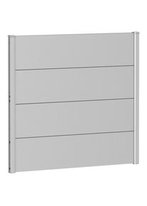 BioHort Sichtschutz, Silberfarben, Metall, 96x91x4.4 cm, Sonnenschutz, Sichtschutz