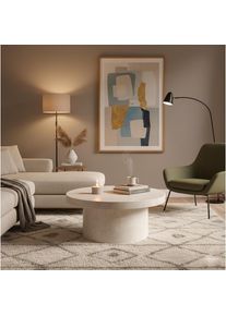 Mid.you Couchtisch, Kaschmir, Stein, Steinoptik, rund, rund, 60x30x60 cm, Wohnzimmer, Wohnzimmertische, Couchtische, Couchtische rund