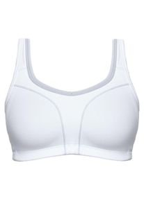 Sport-BH SuSa "Sport BH Move high", Damen, Gr. 95, Cup A, wei&szlig; (wei&szlig;, grau), Obermaterial: 52% Polyamid PA. 37% Polyester PES. 11% Elasthan EL., BHs Sport-BH