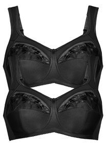 Entlastungs-BH Anita "Entlastungs BH Safina", Damen, Gr. 105, Cup B, schwarz (schwarz schwarz), Stoff, Obermaterial: 50% Polyamid PA. 25% Polyester PES. 10% Elasthan EL. 10% Viskose CV. 5% Baumwolle CO., BHs Entlastungs-BH