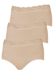 Taillenslip Nina von C. "3er Pack Damen Taillenslip Slipboutique", Damen, Gr. 46, beige (nude), Obermaterial: 93% Baumwolle CO. 7% Elasthan EL., Unterhosen Taillenslip