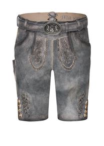 N&uuml;bler Trachtenlederhose N&Uuml;BLER "Lederhose kurz Thomas", Herren, Gr. 54, EURO, beige (natur), Obermaterial: 100% Lammleder LEL., Hosen Trachtenlederhose