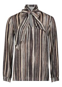 Schlupfbluse Betty Barclay "Schlupfbluse mit Schleifenknoten", Damen, Gr. 48, schwarz (schwarz, taupe), Obermaterial: 100% Polyester PES., Blusen Schlupfbluse