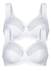 Entlastungs-BH Anita "2er Pack Entlastungs BH Havanna", Damen, Gr. 105, Cup A, beige (crystal crystal), Spitze, Obermaterial: 86% Polyamid PA. 14% Elasthan EL., BHs Entlastungs-BH
