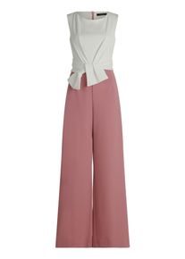 Jumpsuit Vera Mont "Jumpsuit mit weitem Bein", Damen, Gr. 34, EURO, rosa (ros&eacute;, cream), Obermaterial: 95% Polyester PES. 5% Elasthan EL., Overalls Jumpsuit