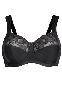 Entlastungs-BH Anita "Komfort BH Lucia", Damen, Gr. 105, Cup F, schwarz, Interlock, Obermaterial: 46% Polyester PES. 43% Polyamid PA. 11% Elasthan EL., BHs Entlastungs-BH
