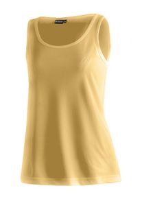 Funktionsshirt Maier Sports "Petra", Damen, Gr. 48, pastellgelb, 100% Polyester, Rundhals, Shirts Funktionsshirt, Damen Top, leichtes &auml;rmelloses Shirt, Rundhals, Regular Fit