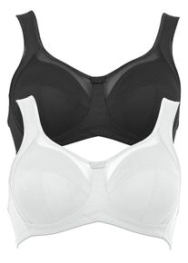 Entlastungs-BH Anita "Komfort BH Clara", Damen, Gr. 75, Cup C, bunt (schwarz wei&szlig;), Obermaterial: 85% Polyamid PA. 15% Elasthan EL., BHs Entlastungs-BH