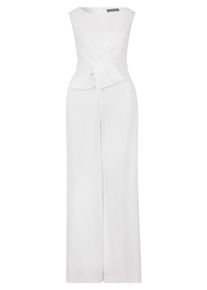 Jumpsuit Vera Mont "Jumpsuit mit weitem Bein", Damen, Gr. 34, EURO, wei&szlig; (rohwei&szlig;), Obermaterial: 95% Polyester PES. 5% Elasthan EL., Overalls Jumpsuit