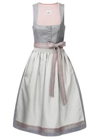 N&uuml;bler Dirndl N&Uuml;BLER "Dirndl lang Ellen", Damen, Gr. 50, EURO, grau, Obermaterial: 100% Polyester PES., Kleider Dirndl