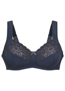 Entlastungs-BH Anita "Entlastungs BH Havanna", Damen, Gr. 95, Cup G, blau (shadow blau), Spitze, Obermaterial: 86% Polyamid PA. 14% Elasthan EL., BHs Entlastungs-BH