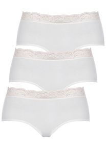 H&uuml;ftslip Nina von C. "3er Pack Damen H&uuml;ftslip Slipboutique", Damen, Gr. 36, wei&szlig;, Obermaterial: 93% Baumwolle CO. 7% Elasthan EL., Unterhosen H&uuml;ftslip