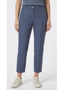 7/8-Hose KjBRAND "BEA 7/8", Damen, Gr. 44, N-Gr, mittelblau gestreift, Web, Obermaterial: 47% Baumwolle, 45% Polyester, 6% Viskose, 2% Elasthan, figurumspielend 7/8-L&auml;nge, Hosen 7/8-Hose, b&uuml;gelfrei