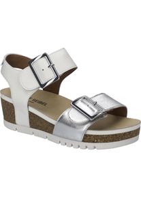 Sandale Josef Seibel "Quinn 02, silber-kombi", Damen, Gr. 38, silber (silber, kombi), Obermaterial: 100% Rindsleder Leather cow., Schuhe Sandale