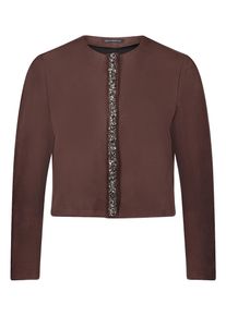 Jackenblazer BETTY BARCLAY "Blazer-Jacke mit aufgesetzten Taschen", Damen, Gr. 44, braun (light maroon), Obermaterial: 95% Polyester PES. 5% Elasthan EL., Blazer Jackenblazer