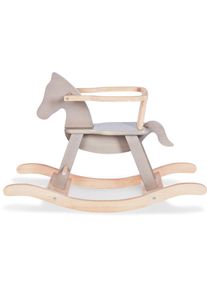 Schaukelpferd Pinolino "Pinolino, grau/natur", grau (grau, natur), Schaukeltiere, BabyB:31cm H:58cm T:86cm, Schaukelpferd, aus Holz; Made in Europe, B:31cm H:58cm T:86cm