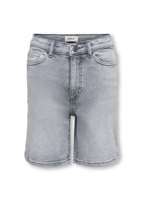 Jeansbermudas KIDS Only "KOGJUICY HW LONG SHORTS DNM AZG", Jungen, Gr. 116, N-Gr, grau (medium grau denim), Denim/Jeans, Obermaterial: 99% Baumwolle, 1% Elasthan, unifarben, regular fit kniefrei, Jeans Jeansbermudas