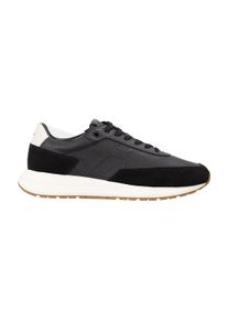 Sneaker BOSS "Sneaker Vinston Runn dsgrlt", Herren, Gr. 42, schwarz, Obermaterial: 100% Rindsleder Leather cow. Futter: 100% Polyester PES. 70% EVA EVA. 30% Gummi rubber., Schuhe Sneaker