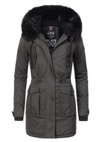 Wintermantel Navahoo "Wintermantel Luluna", Damen, Gr. XS, grau, Obermaterial: 100% Baumwolle CO. Obermaterial: Futter: 100% Polyester PES. 100% Polyester PES., M&auml;ntel Wintermantel