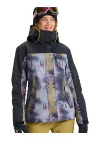 Snowboardjacke Roxy "Roxy Jetty Block 10K", Damen, Gr. XL, bunt (frost gray pinetrees), Obermaterial: 55% Polyester, 45% Polyester., Jacken Snowboardjacke