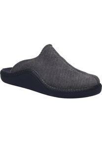 Hausschuh Josef Seibel "Monaco 220, anthrazit", Herren, Gr. 39, grau (anthrazit), Obermaterial: 100% Textilmaterial TEXMAT., Schuhe Hausschuh