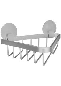 Duschkorb Kleine Wolke "Rocco", grau (aluminiumfarben), B:25,4cm H:4,5cm T:13,5cm, Aluminium, Aufbewahrungsboxen, Duschkorb, BxTxH: 25,4x13,5x4,5 cm, Aluminium