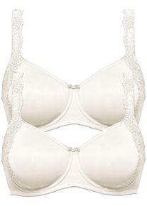 Minimizer-BH SuSa "2er Pack Minimizer BH mit B&uuml;gel London", Damen, Gr. 95, Cup F, beige (champagner champagner), Obermaterial: 77% Polyamid PA. 23% Elasthan EL., BHs Minimizer-BH