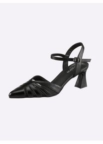Pumps Heine, Damen, Gr. 38, schwarz, Synthetik, Schuhe Pumps