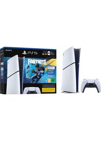 Playstation 5 Konsolen-Set "PS5 Digital Edition (Slim) &ndash; Fortnite Erbl&uuml;hendes-Chaos-Bundle", wei&szlig;, schwarz, Spielekonsolen, Konsolen-Set