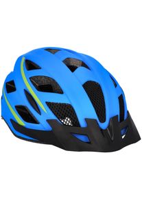 FISCHER BIKE Fahrradhelm FISCHER FAHRRAD "Urban Montis S/M" Gr. S, blau, Helme, S/M Kopfumfang: 52cm - 59cm, Fahrradhelm, Verstellbarer Innenring-System; mit beleuchtetem Innenring-System