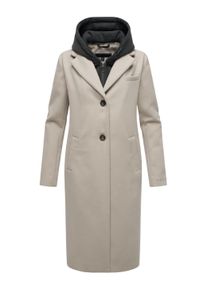 Langmantel Navahoo "Langmantel Kekstraum 14", Damen, Gr. S, beige (bone), Obermaterial: 95% Polyester PES. 3% Viskose CV. 2% Elasthan EL. Obermaterial: Futter: 100% Polyester PES., M&auml;ntel Langmantel