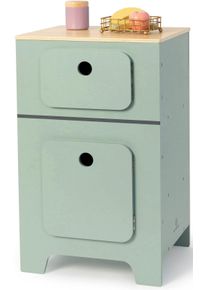 Kinder-K&uuml;hlschrank Musterkind "Mix & Match, salbei/natur", gr&uuml;n (salbei, natur), Spielzeug-Haushaltsger&auml;te, KinderB:35cm H:60cm T:31,5cm, Holz, Kinder-K&uuml;hlschrank, B:35cm H:60cm T:31,5cm
