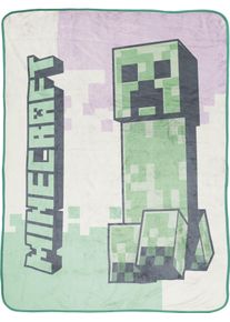 Kinderdecke Minecraft "Minecraft Creeper 130 x 150 cm", gr&uuml;n, B:117cm L:152cm, Polyester, Wohndecken, Kinderdecke, flauschig
