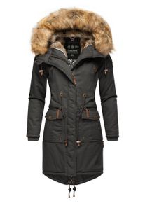 Wintermantel Navahoo "Wintermantel Rosinchen", Damen, Gr. M, grau (anthrazit), Obermaterial: 100% Baumwolle CO. Obermaterial: Futter: 100% Polyester PES. 100% Polyester PES., M&auml;ntel Wintermantel