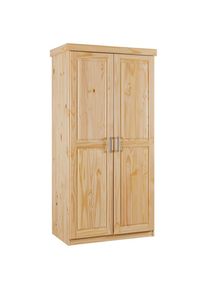 Mid.you , Kieferfarben , Holz , Kiefer,Kiefer , massiv , 1 F&auml;cher , 95x190x55 cm , Schlafzimmer, Kleiderschr&auml;nke, Dreht&uuml;renschr&auml;nke