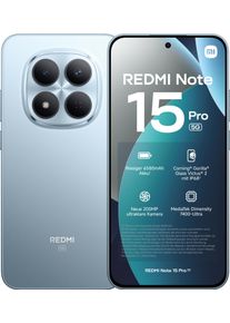 Xiaomi Smartphone "Redmi Note 15 Pro 5G 8+256", Energieeffizienz: B, glacier blau, 256 GB, Mobiltelefone, Smartphone