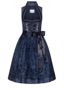 N&uuml;bler Dirndl N&Uuml;BLER "Dirndl midi Coro", Damen, Gr. 50, EURO, blau, Obermaterial: 50% Polyester PES. 50% Viskose CV., Kleider Dirndl