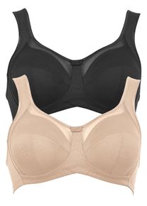 Entlastungs-BH Anita "Komfort BH Clara", Damen, Gr. 100, Cup G, bunt (beige schwarz), Obermaterial: 85% Polyamid PA. 15% Elasthan EL., BHs Entlastungs-BH