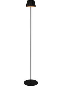 LED Au&szlig;en-Stehlampe REALITY LEUCHTEN "SUAREZ", schwarz (schwarz matt), H:123cm &Oslash;:13,5cm, Leuchten, LED Au&szlig;en-Stehlampe, Outdoor Akku Stehleuchte 123 cm, Touch-Dimmer, USB-C Anschluss, IP44