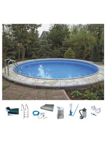 Rundpool MY POOL BWT, wei&szlig; (wei&szlig;, blau), H:120cm &Oslash;:350cm, Schwimmbecken, Rundpool, inkl. umfangreichem Zubeh&ouml;r f&uuml;r den Volleinbau