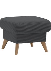 Hocker exxpo - SOFA FASHION "Samso, kompakte und bequeme Sitzgelegenheit in aktuellem Cord Bezug", grau (anthrazit), B:57cm H:47cm T:57cm, Hocker, Hocker