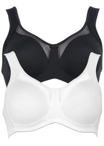 Entlastungs-BH Anita "Entlastungs BH Clara", Damen, Gr. 85, Cup B, bunt (schwarz wei&szlig;), Stoff, Obermaterial: 80% Polyamid PA. 20% Elasthan EL., BHs Entlastungs-BH