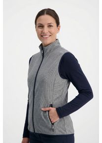 Fleeceweste CMP, Damen, Gr. 46, grau (b.blau, ice), Obermaterial: 55% Polyester, 45% Baumwolle, Westen Fleeceweste, aus Polyester und Baumwolle, sportlicher Stil, leichtes Gewicht