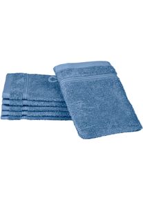 Waschhandschuh Ross "Rubin", blau (kornblumenblau), B:16cm L:22cm, Baumwolle, Waschlappen, Waschhandschuh, 100% Baumwolle