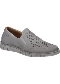 Slipper Josef Seibel "Ruben 27, hellgrau", Herren, Gr. 41, grau (hellgrau), Obermaterial: 100% Rindsleder Leather cow., Schuhe Slipper