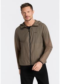 Windbreaker BOSS Green "Airynix JT", Herren, Gr. L, braun (light, pastel gr&uuml;n334), Web, Obermaterial: 100% Polyamid, unifarben, regular fit normal, hoch geschlossener Ausschnitt, eingefasste Kante mit Gummizug, Jacken Windbreaker, sommerliche Qualit&auml;t, Regular Fit, Kapuze
