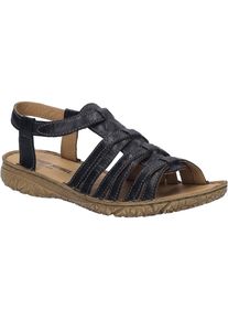 Sandale Josef Seibel "Ivy 02, schwarz", Damen, Gr. 45, schwarz, Obermaterial: 100% Rindsleder Leather cow., Schuhe Sandale