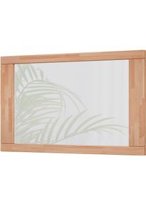 Spiegel Home Affaire "Hochkant oder quer montierbar, Rechteckiger Spiegel mit Holz Rahmen", braun, B:100cm H:60cm T:2cm, Massivholz, Spiegel, Spiegel, VETRO Wandspiegel B/H:100/60cm,Massivholz,Holz,Flur,Diele,Garderobe